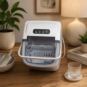 NEW Insignia Portable Ice Maker White Machine with Scoop New without Box